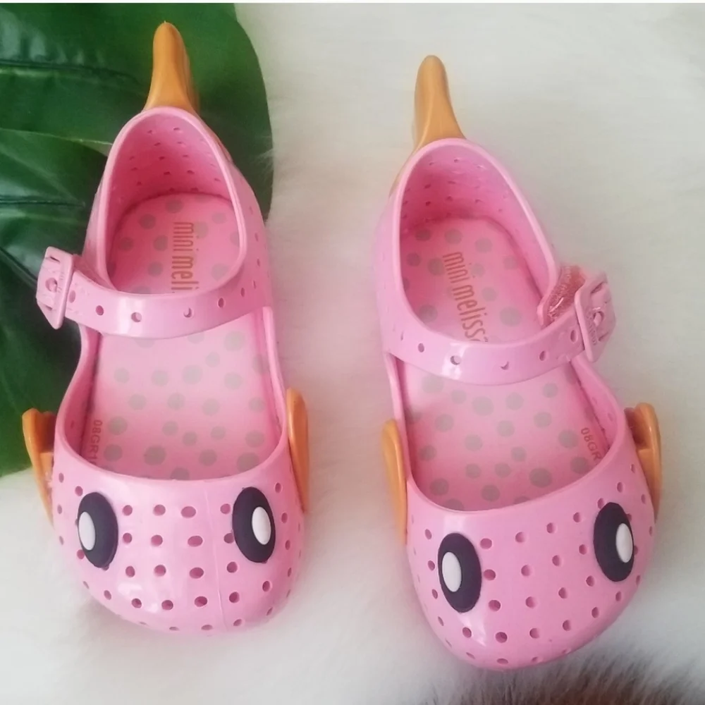 Mini Melissa Pink Fish Shoes Size 5